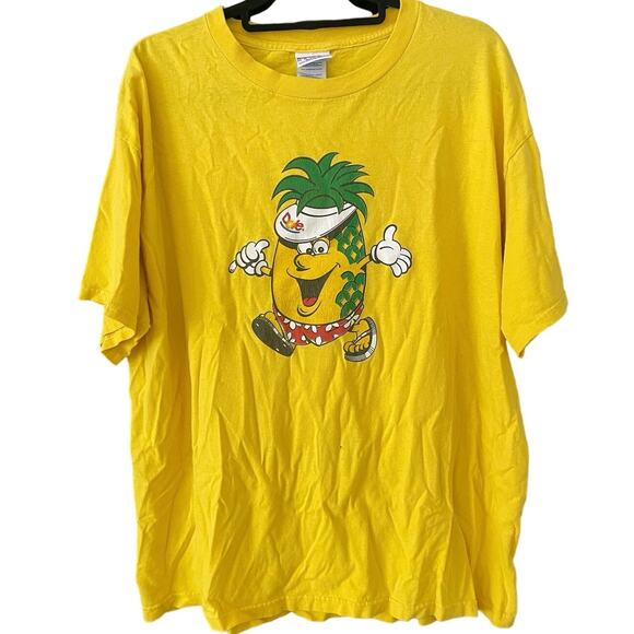 Vintage 90s Dole Hug a Pineapple Promo Shirt Adult XL - Picture 1 of 3